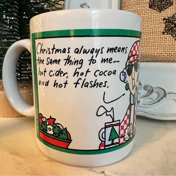Vintage Hallmark Greetings Maxine Grouchy Old Lady Christmas Coffee Mug Shoe Box - Picture 2 of 7